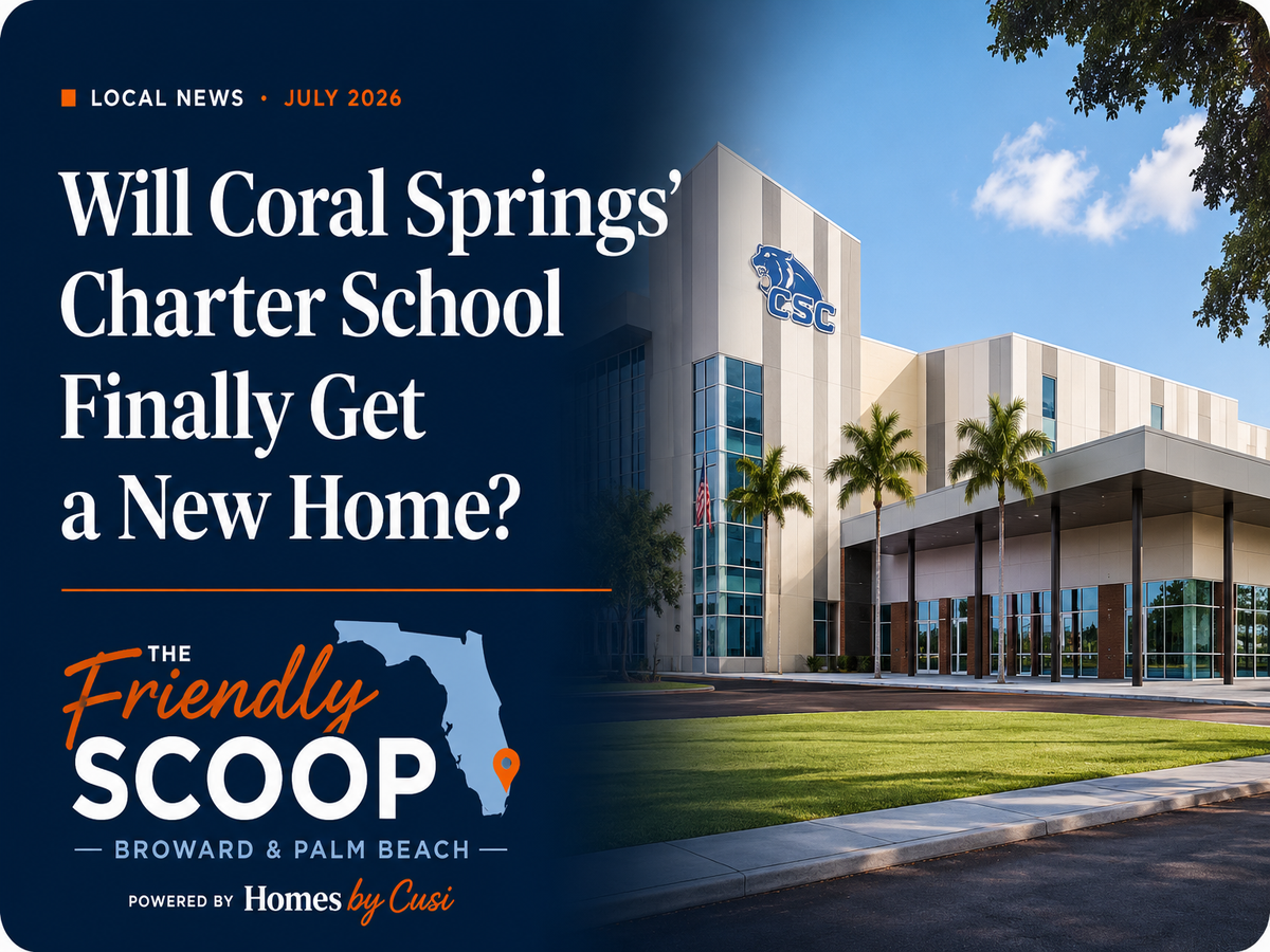 Coral Springs Charter School, housed in a converted former shopping mall at Sample Road and University Drive